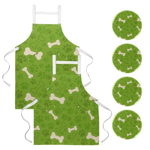 Tablier de serveuse pour nettoyage de la maison et service en bistrot, lot de 2 pratique