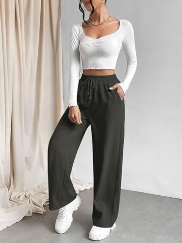 Image of Leriya Fashion High Waist Trousers for Women - Flared Korean Style Formal Pants | Elegant Workwear for Office, College & Events (Available in Plus Size