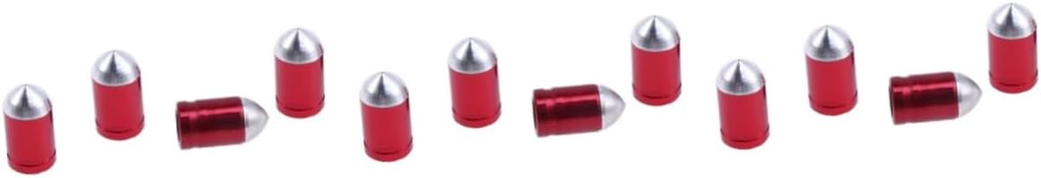 Gatuida 12pcs Decorative Bike Tire Air Caps French Style Aluminum Alloy Leak Easy Install for Road Mountain Bikes