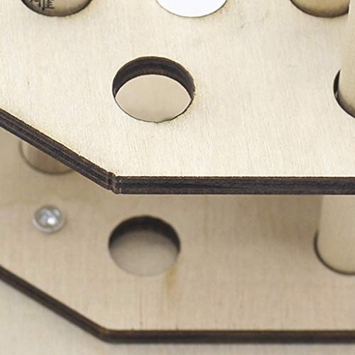 Baoblaze Suporte De Madeira Rack 6 Slots Leathercrafts Tool Rack De Suporte De Ferramenta Para Bits