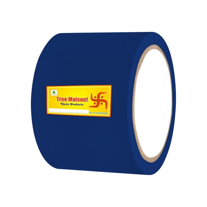 Image of Vastu Red - Blue Tape | Size - 3 Inch (72 mm) Approx | Length- 20 Meter (Approx) | Vastu Tape Remedy for Toilet | Vastu Tape for Main Door | Tape Remedy | Pack of 2