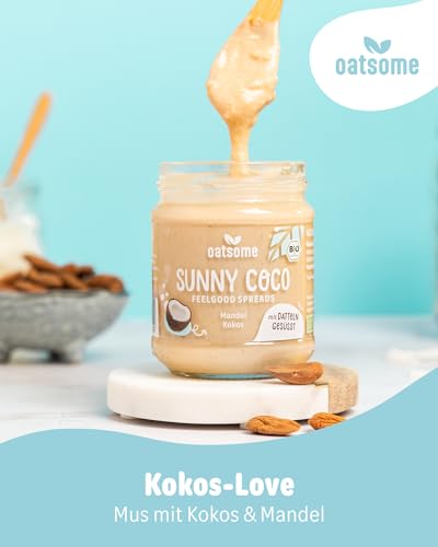 OATSOME® 6er Set Sunny Coco | Cremiges Nussmus mit Mandel & Kokos | Feelgood Spread | Sparset | Vegan | Ohne Raffinierten Zucker & Ohne Palmöl | Bio & 100% Natürlich | Frühstück | 6x200g