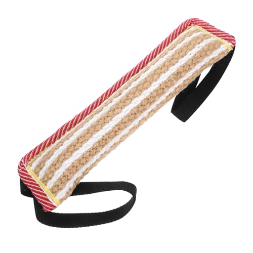 Happyyami Dog Training Bite Wedge Sturdy Jute Pillow for Dog Biting Interactive Toy for Puppy Play Molar Relief