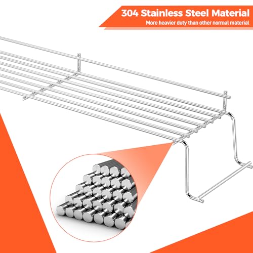 Image of QuliMetal 304 Stainless Steel Warming Rack for Weber Genesis 300 Series(2007-2016), Genesis E310, E320, E330, S310, S320, S330, Replacement for Weber 65054, 81323, 62749