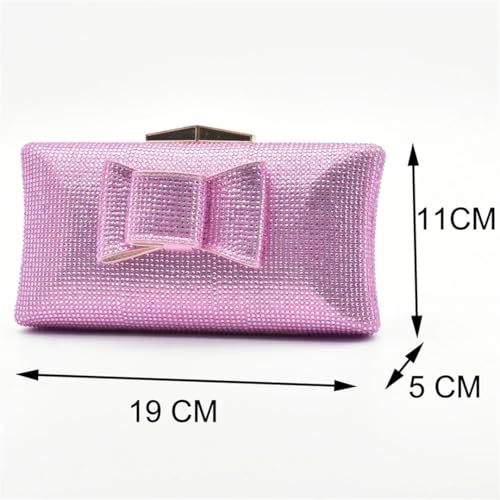 Women's Elegant Italian Butterfly-Knot Shoe and Bag Set with High Wedge Heel Slip-On Closure Square Toe Party Pumps2