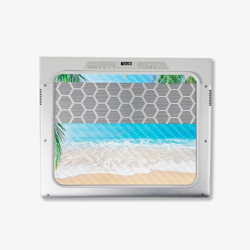 Image of MightySkins Carbon Fiber Skin Compatible With Alienware X14 R2 (2023) Full Wrap Kit - Pristine Beach | Protective Durable Textured Carbon Fiber Finish | Easy To Apply & Change Styles | Made in the USA