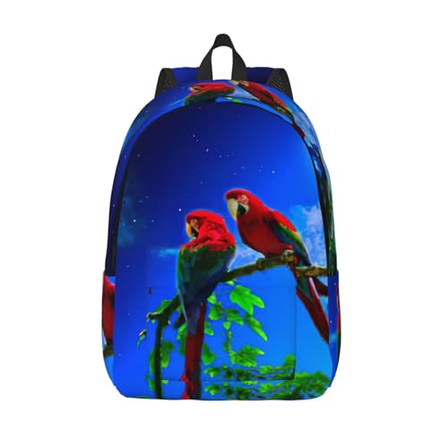 Mochila de viaje con estampado de loros mujer portátil bolsa de enfermera y mochila casual adultos