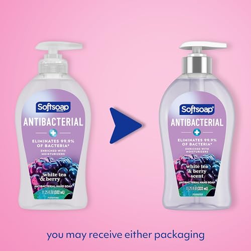Image of Softsoap Liquid Hand Soap Pump, Antibacterial White Tea and Berry Fusion, 11.25 Ounce