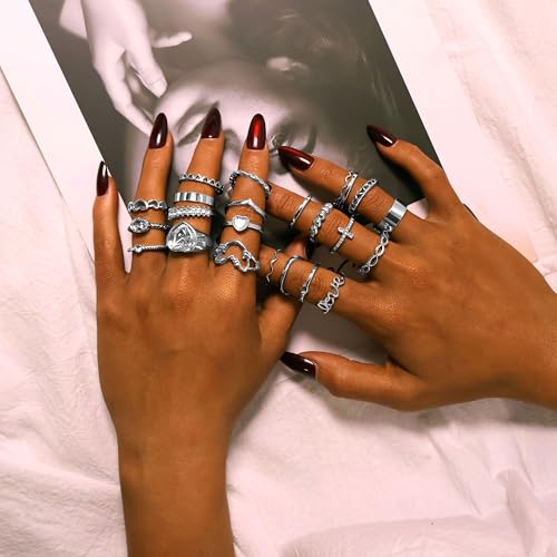 CHICUTIE Gold Knuckle Rings Set For Women Stackable Joint Finger Midi Rings Dainty Cubic Crystal Zirconia Hollow Twist Cute Pack Jewelry Gift3