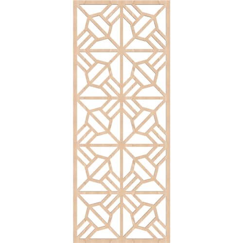 Image of 21 3 /8 inchW x 54 3 /8 inchH x 3 /8 inchT Auburn Decorative Fretwork Wood Wall Panels, Red Oak