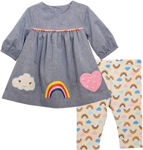 Bonnie Jean Girl'S Valentine'S Day Outfit - Pink Heart Leggings Set For Baby cover