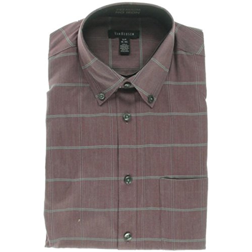 Van Heusen Men's Long Sleeve Windowpane Premium Non Iron Shirt