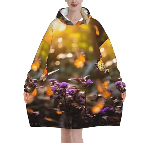 Couverture à capuche portable pour se réchauffer sur le canapé en hiver