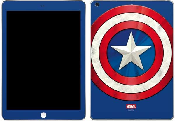 Skinit Decal Tablet Skin Compatible with iPad Air - Officially Licensed Marvel Captain America Shield Design