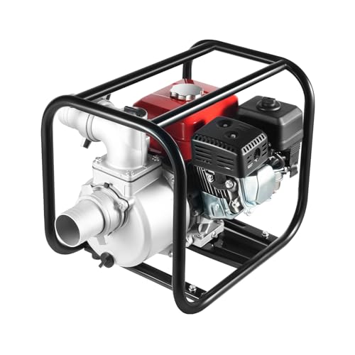 Benzinmotor Wasserpumpe 7.5HP (212cc) 35m³/h Hochleistung – 4-Takt Motor mit 98.43ft Förderhöhe & 3'' Anschluss für Landwirtschaft, Feuerwehr, Entwässerung