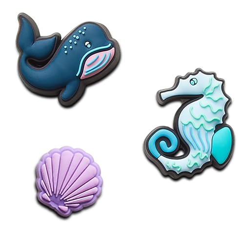 Image of Crocs unisex adult Jibbitz 3-pack Animal | Jibbitz Shoe Charms, Under the Sea, Small US