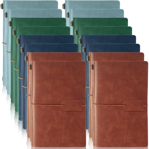 Carnet de voyage rechargeable lot de 16 cahiers vintage avec doublure