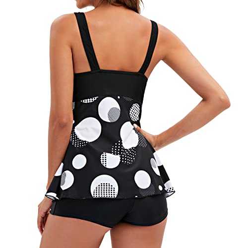 Maillot de bain deux pièces tankini femme push-up noir taille M