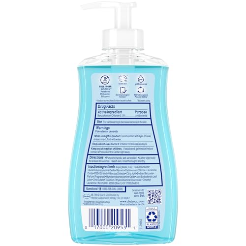 Dial Antibacterial Defense Liquid Hand Soap + Aloe, Spring Water Scent, 11 Fl Oz (Pack of 4), Dermatologist-Tested Hand Wash, Gentle Formula