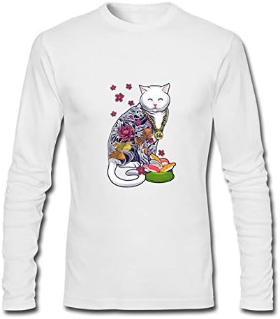 Amazon 面白い秋のクールtシャツ猫のゴッドファーザーモン猫八草子猫ブラックtシャツメンズ長袖tシャツインスパイアされたデザインシャツ Tシャツ カットソー 通販