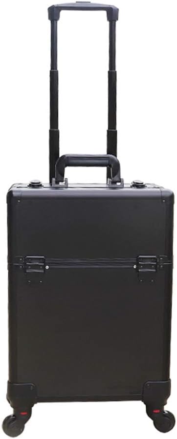 Professional Cosmetic Case Trolley Aluminum Alloy Large-Capacity Multi-Layer Vanity Case Nail Box Beauty Salon Storage Box (Ordinarywheel)