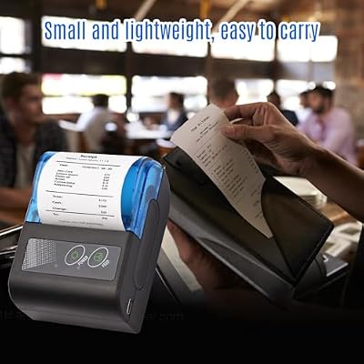 Thermal Printer, Mini Thermal Receipt Printers, Portable USB Receipt Bill Ticket Printer with 58mm Print Paper Roll, Fit for Android for Win, Receipt Printer for Retail Sale Stores Restaurant