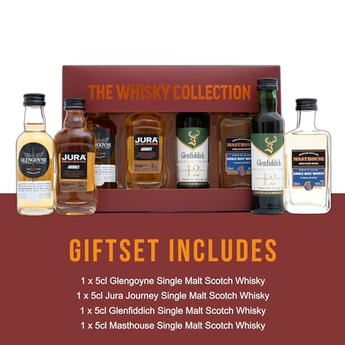 Whisky Gift Set – Single Malt Whiskey Gift Sets for Men 4 x Alcohol Miniatures 5cl, Glengoyne, Glenfiddich, Jura, Masthouse – Mini Whiskey Tasting Set, Mens Gifts for Boyfriend, Dad Gift, Valentines Whisky Gift Set - Single Malt Whiskey Gift Sets for Men 4 x Alcohol Miniatures 5cl, Glengoyne, Glenfiddich, Jura, Masthouse - Mini Whiskey Tasting Set, Mens Gifts for Boyfriend, Dad Gift, Valentines – BEAMS INTERNATIONAL