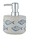 WENKO Distributore di sapone Aquamarin - Dispenser sapone liquido, dispenser detersivo piatti Capacità: 0.475 l, Ceramica, 10 x 13.2 x 10 cm, Beige