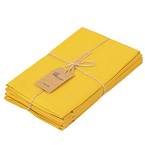 Cotton Carnival Servilletas de cena, 100% algodón hilado en anillo, servilletas de cocina, suaves, cómodas, juego de 6 servilletas de tela de calidad duradera, ideal para eventos y hogar Cover