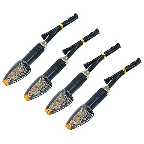 Eternitry 12v Motorcycle Turn Signal Indicator LED Little Red Riding Hood Signal Turn Signal Amber Flashing Light Cover