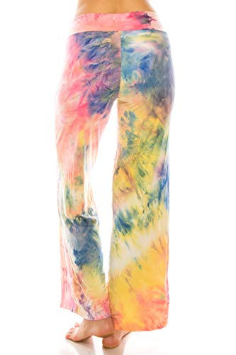 Image of Leggings Depot Women's Wide Leg Drawstring Pajama Pants for Lounge, Sleep | Soft, Breathable Poly-Span, Drawstring Waist, Comfy, Casual, Yoga, Everyday