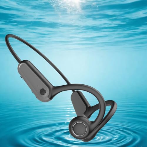 Image of AYI True Bone Conduction Bluetooth Headphones Open Ear Headset Painless Wear Stereo Earphone 11H Playtime Lightweight Stable & Comfortable Sports Headphone for Driving Bicycling Running Skiing-Black
