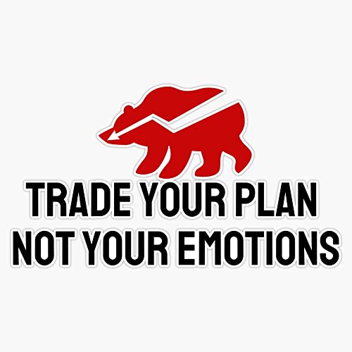 Trade your plan not your emotions | trader lifestyle | forex lifestyle | cryptocurrency | crypto trading Sticker Vinyl Bumper Sticker Decal Waterproof 5"
