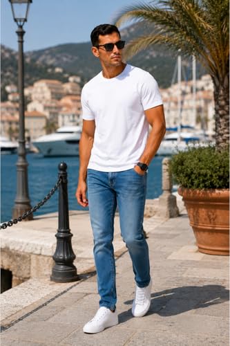 Image of Men's Solid Cotton T-Shirt Pack of 3 | Breathable Round Neck Combo | Half Sleeve | Solid-Regular Fit Casual Wear