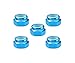 Integy RC Model SQ-SGE-14TB Square R/C 4mm Aluminum Lock Nuts (Light Blue) 5 pcs.