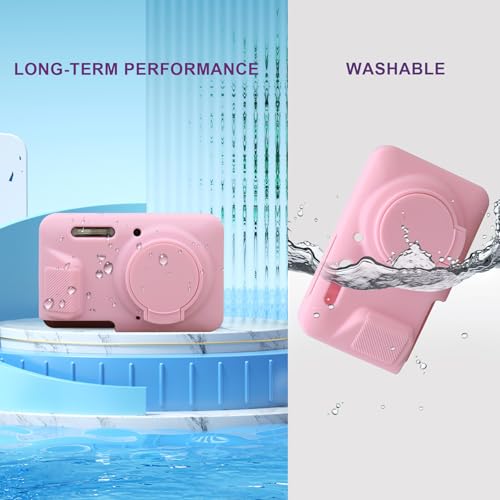 Funda de silicona para cámara Kodak PIXPRO FZ55 rosa miniatura 6