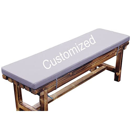 Yanman Cojín impermeable para banco de 2/3/4 plazas para exteriores, cojín de banco de tamaño personalizado, cojín de espuma para asiento de sofá de jardín y patio