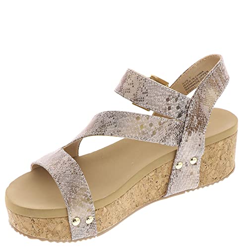 Volatile Ava, Women's, Shoes, Wedge Sandal, Rose Gold, 8 #TOP13
