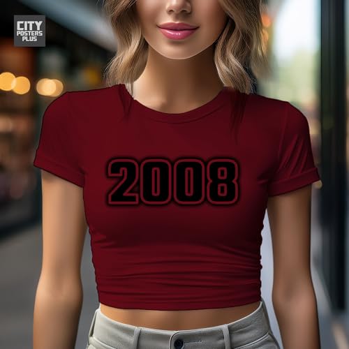 Crop top bordeaux Y2K coupe ajustée de qualité supérieure - 3