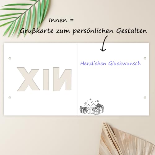 JOYEASE Geldgeschenk Verpackung mit Umschlägen als Grußkarte NIX - Nichts gewünscht für Geburtstag Reisen Urlaub Hochzeit - Individuelles Lustige Geschenke für Männer und Frauen