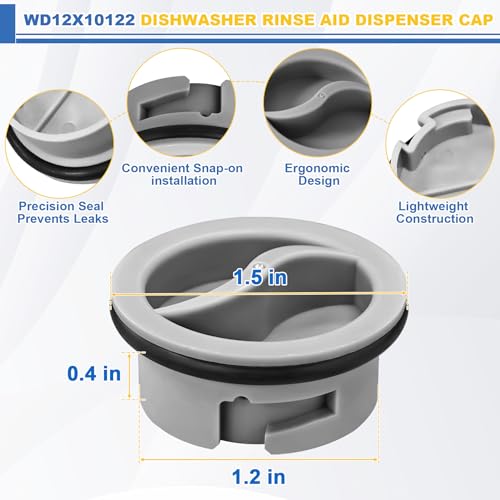 Image of Upgrade WD12X10122 Dishwasher Rinse Aid Dispenser Cap