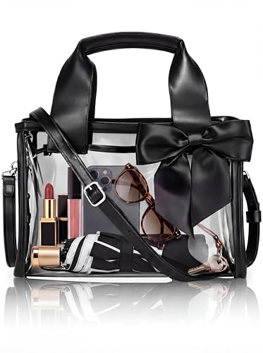 Bolso Tote Transparente Aliceset con Moño y Correa Extraíble miniatura 1