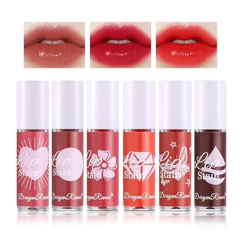 6 Colors Lip Stain Tint Matte Lip Gloss Set Liquid