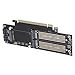 RiToEasysports Cards Reader Double Heat Dissipation M.2 NVME A PCIE X4/X8/X16 NGFF MSATA Converter Expansion for Transfer Efficient Efficient Data