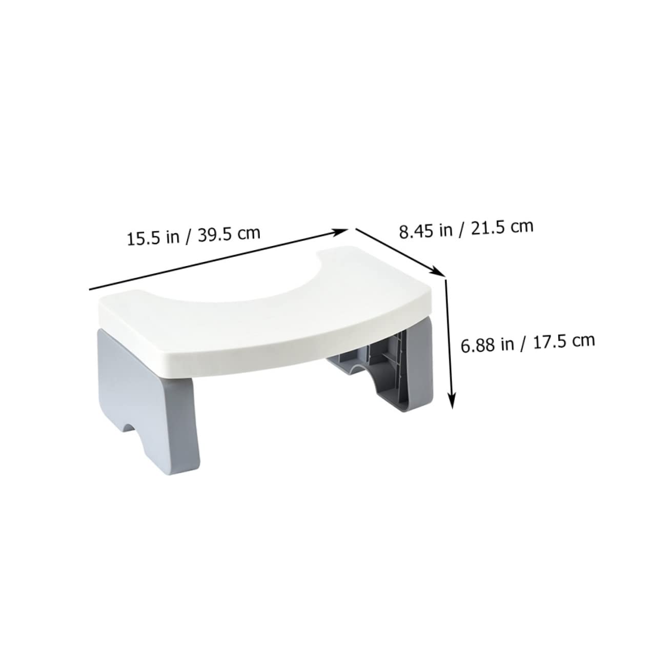 Ciieeo Modern Design Footstool Adults Small Stool for Bathroom White Humanized Footrest