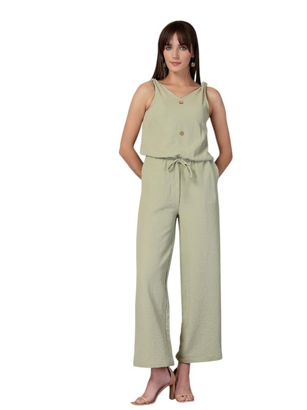 oomph! Women's Casual Knot Pattern Jumpsuit for Optimum Comfortable for a Casual Day at the Office-picture-21
