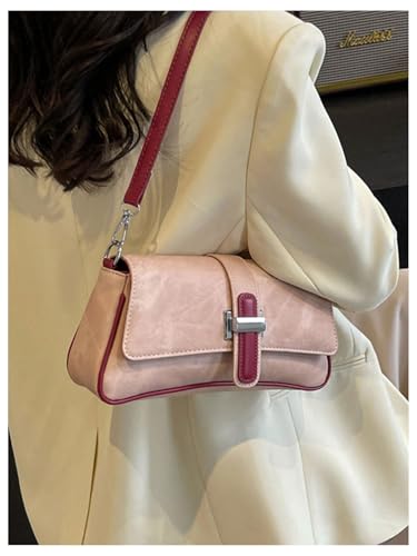 SweatyRocks Women's Buckle Leather Shoulder Bags Trendy Underarm Purse Handbags3