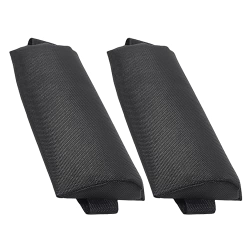 LALAFINA 2 Almohadas Reposacabezas para Tumbona Plegable Exteriores Correas Elásticas, Cojines Ergonómicos para Silla de Ocio y Tumbonas de Patio, Color Negro