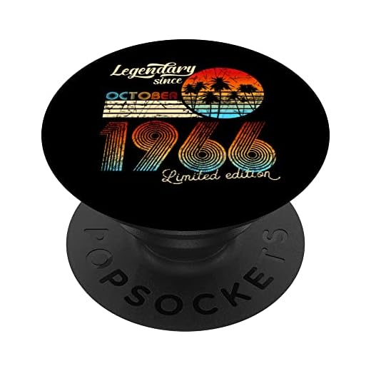 Cumpleaños Legendario Desde Octubre De 1966 Regalo. PopSockets PopGrip Intercambiable
