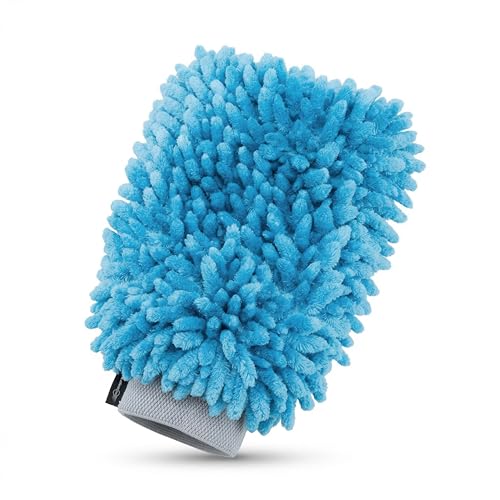 Image of Neodrift 'ShineMitts' 1800 GSM Microfiber Car Wash Mitt - Set of 1 | Double-Sided Chenille Cleaning Gloves | Super Absorbent Scratch-Free Car Mitt | Lint-Free Gloves for Interior & Exterior Cleaning
